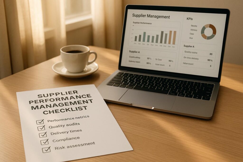 Supplier Performance Management Checklist