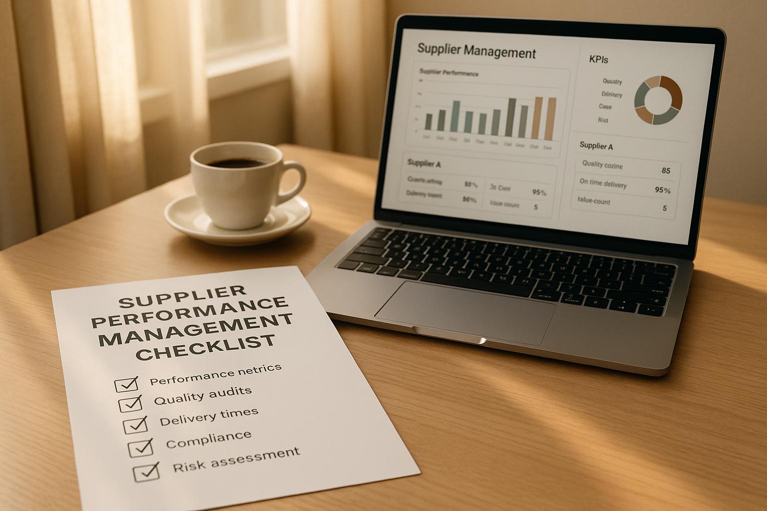 Supplier Performance Management Checklist